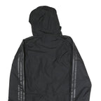 ADIDAS Mens Black Performance Jacket XL Polyester Plain Football Club Logo Zip