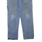 CARHARTT Mens Regular Fit Blue Denim Jeans W38 L32 Workwear Zip Closure