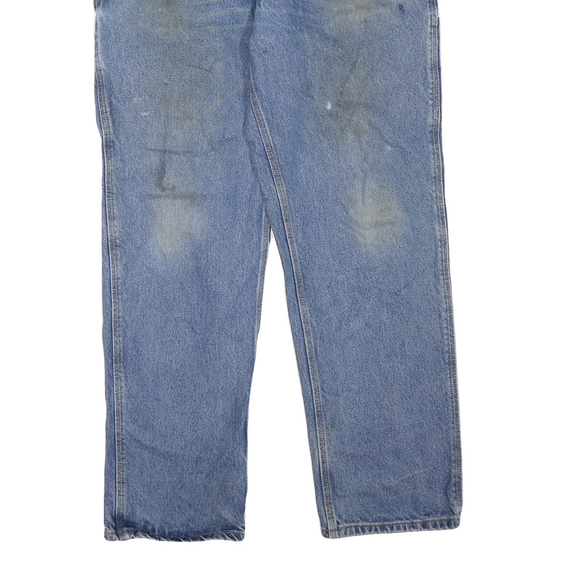 CARHARTT Mens Regular Fit Blue Denim Jeans W38 L32 Workwear Zip Closure