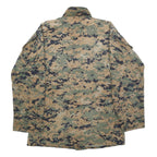 AMERICAN APPAREL Mens Green & Brown Military Jacket S Cotton Blend Button