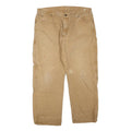 DICKIES Mens Regular Fit Beige Cotton Blend Jeans W38 L28 Workwear Zip Closure
