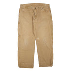 DICKIES Mens Regular Fit Beige Cotton Blend Jeans W38 L28 Workwear Zip Closure