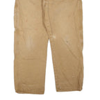 DICKIES Mens Regular Fit Beige Cotton Blend Jeans W38 L28 Workwear Zip Closure