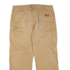 DICKIES Mens Regular Fit Beige Cotton Blend Jeans W38 L28 Workwear Zip Closure