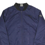 PUMA Mens Navy Blue Bomber Jacket S Polyester Blend Plain Zip Sportswear
