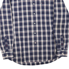 TOMMY HILFIGER Mens Blue & White Check Shirt XL Classic Button-Down Collar
