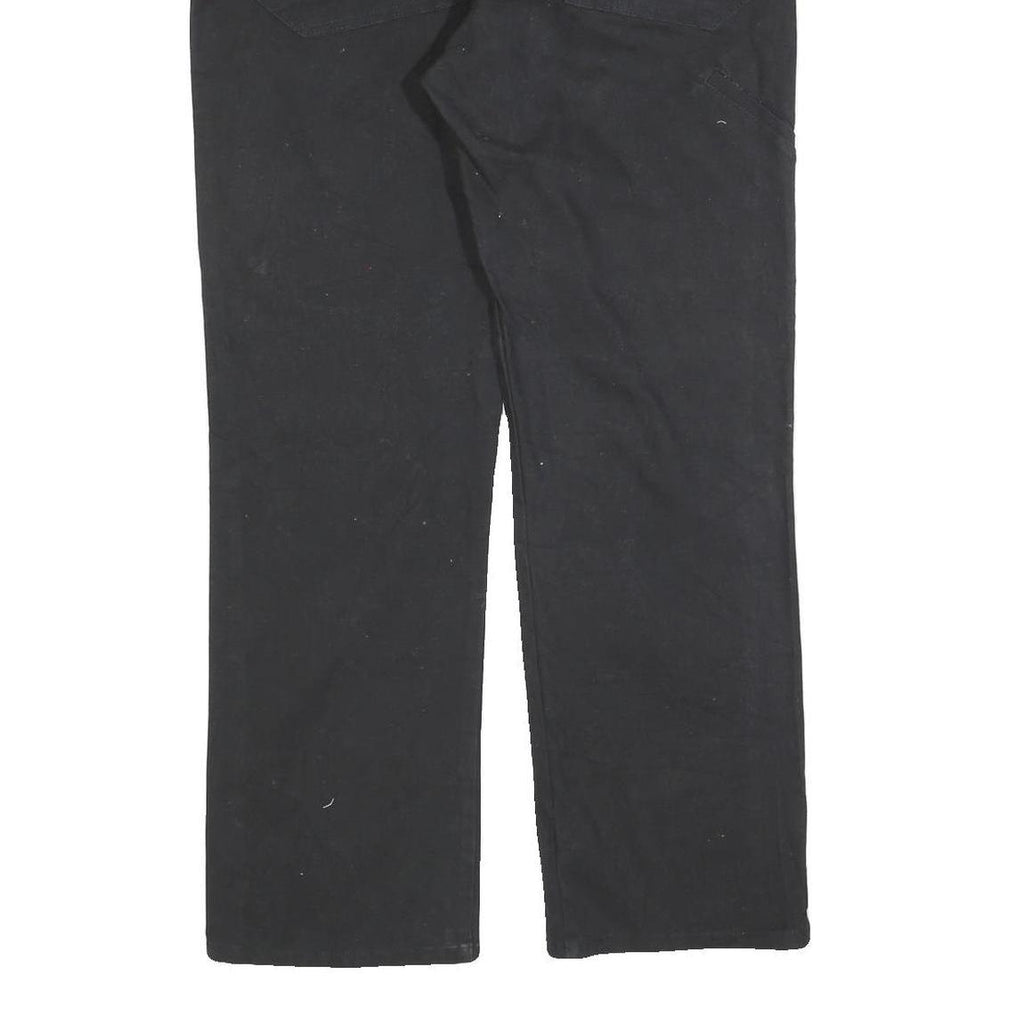DICKIES Mens Black Cotton Blend Regular Fit Straight Leg Trousers W36 L30