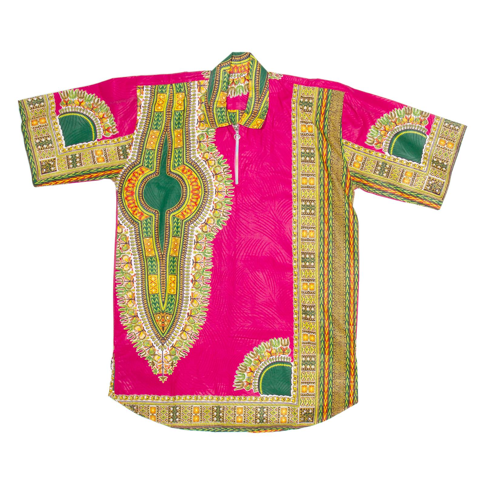 Mens Shirt Pink Crazy Pattern L