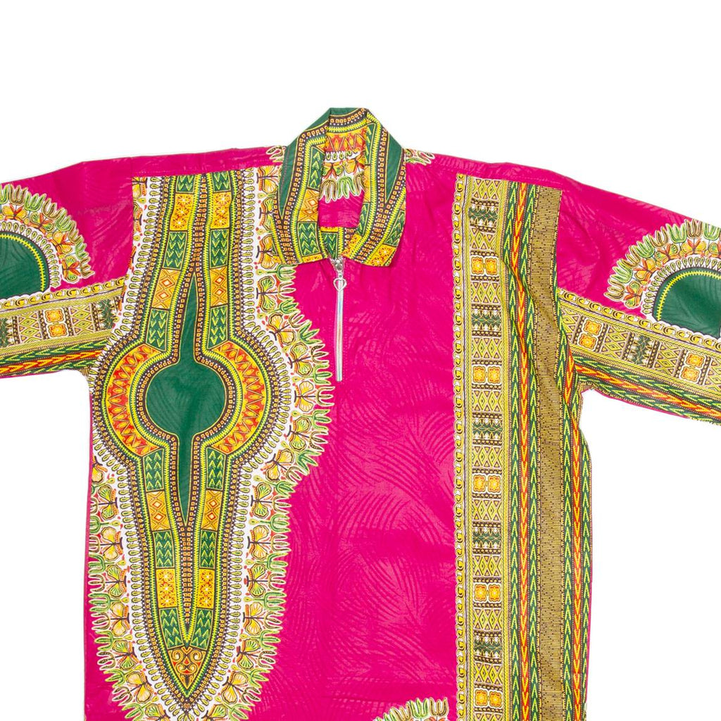Mens Shirt Pink Crazy Pattern L