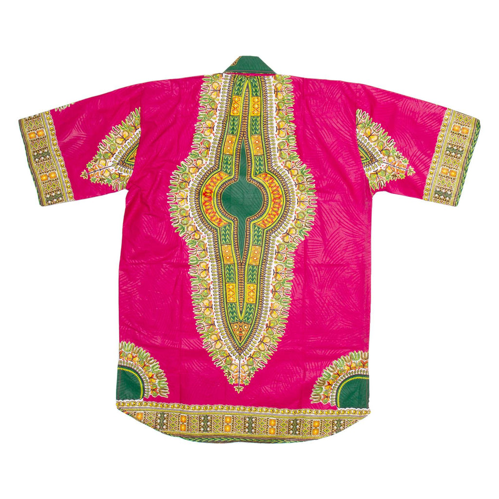 Mens Shirt Pink Crazy Pattern L