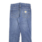 CARHARTT Mens Regular Fit Straight Blue Denim W30 L28 Zip Jeans Classic Cotton