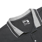 ADIDAS Mens Black & Grey Polo Shirt XL Basic Cotton Blend Short Sleeve Sport