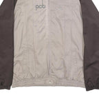 LE COQ SPORTIF Mens Brown & Beige Casual Jacket L Polyester Blend Zip Plain