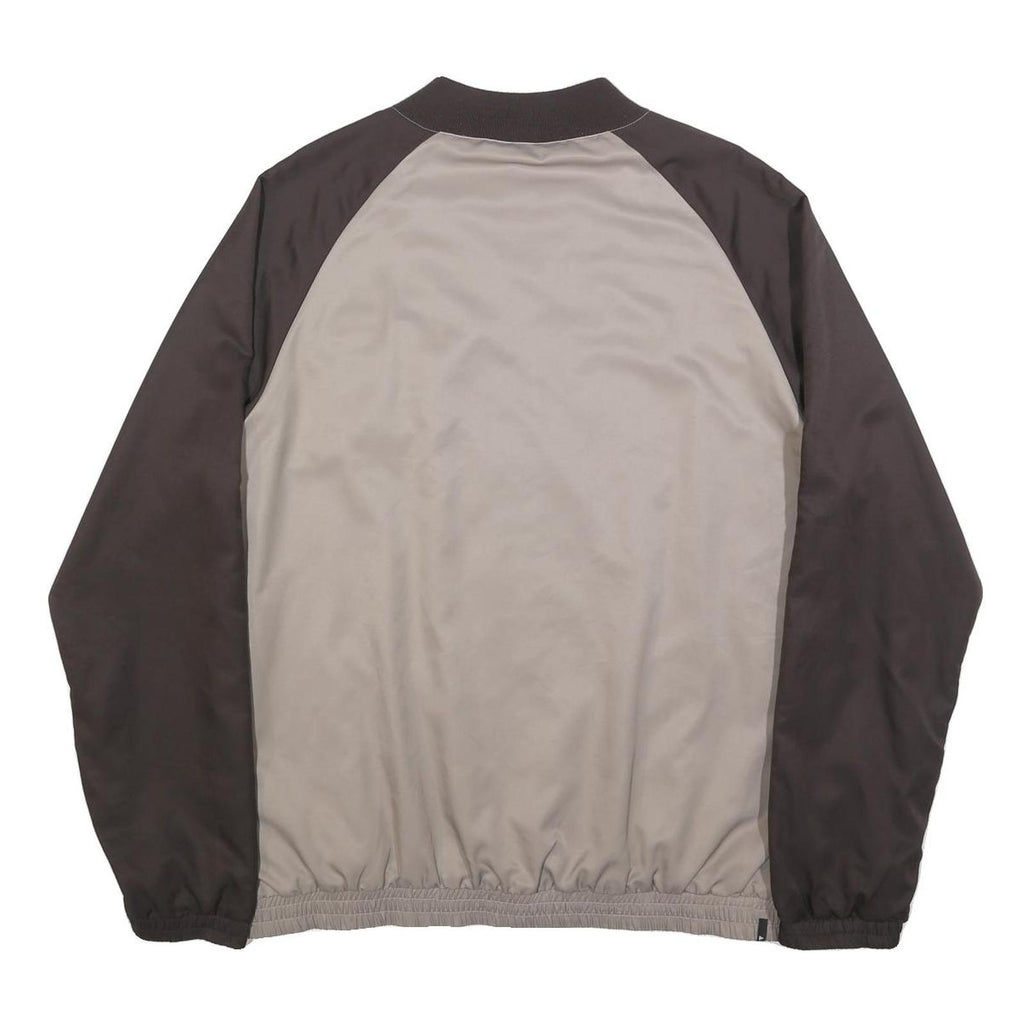 LE COQ SPORTIF Mens Brown & Beige Casual Jacket L Polyester Blend Zip Plain