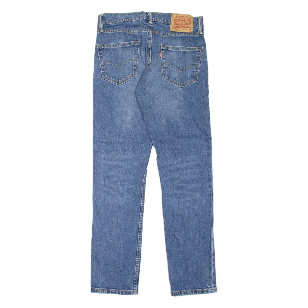 LEVI'S 511 Jeans Mens Blue Slim Straight Stone Wash W30 L30