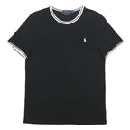 POLO RALPH LAUREN Mens Black & White Classic T-Shirt M Short Sleeve Crew Neck