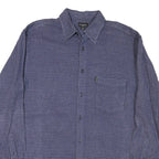 GUESS JEANS Mens Blue Checked Shirt L Long Sleeve Cotton Casual