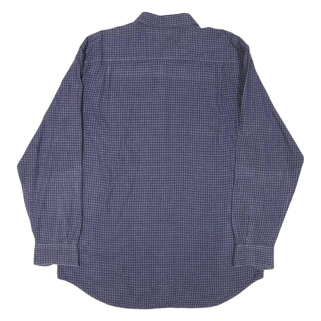 GUESS JEANS Mens Blue Checked Shirt L Long Sleeve Cotton Casual