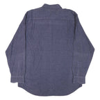 GUESS JEANS Mens Blue Checked Shirt L Long Sleeve Cotton Casual