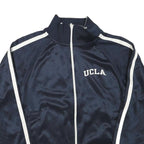 CHAMPION Womens Navy & White UCLA Track Jacket S Polyester Blend Zip