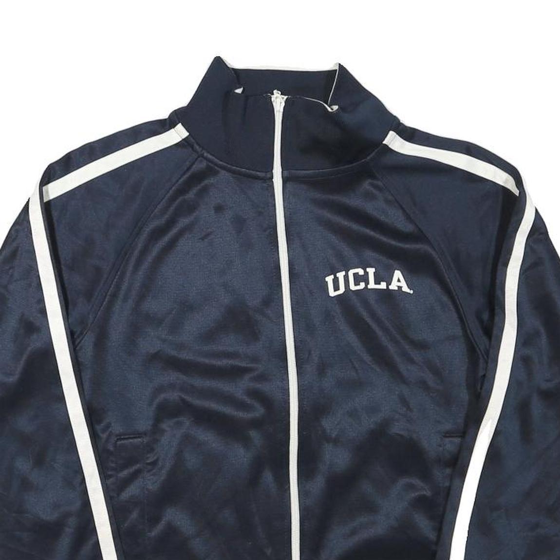 CHAMPION Womens Navy & White UCLA Track Jacket S Polyester Blend Zip