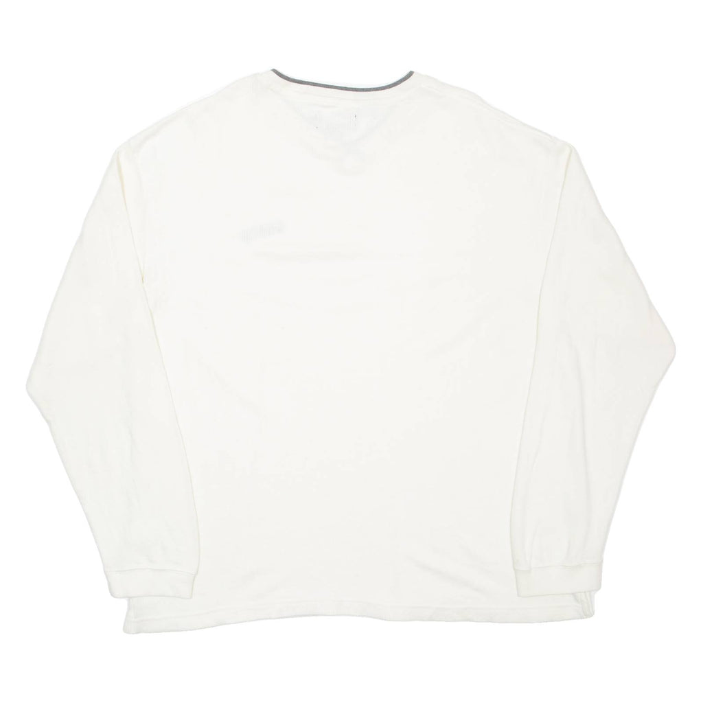 CHAPS RALPH LAUREN Mens T-Shirt Cream Long Sleeve V-Neck XL