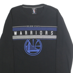 NBA Mens Black Golden State Warriors Long Sleeve Crew Neck Cotton Blend L
