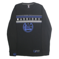 NBA Mens Black Golden State Warriors Long Sleeve Crew Neck Cotton Blend L