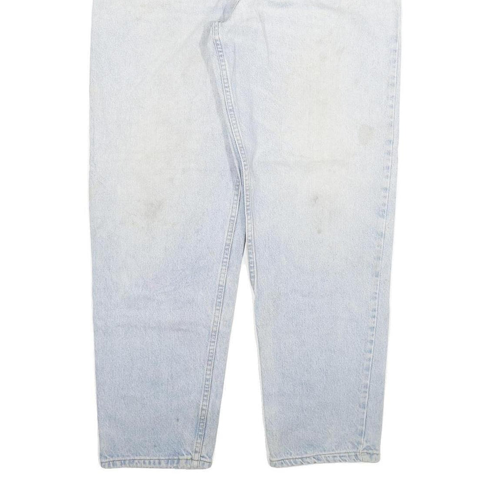 CARHARTT Mens Relaxed Jeans Light Blue Denim W36 L31 Zip Cotton Blend Casual