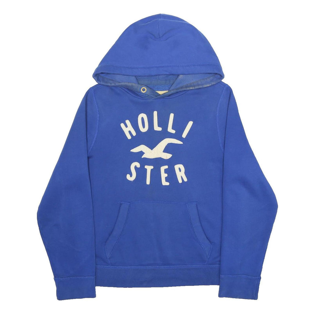 HOLLISTER Womens Blue Pullover Hoodie M Cotton Blend Casual Sweatshirt