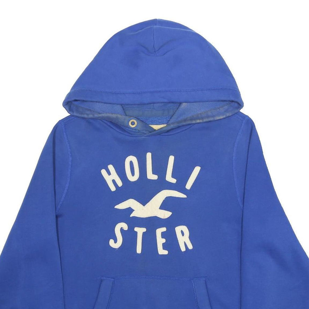 HOLLISTER Womens Blue Pullover Hoodie M Cotton Blend Casual Sweatshirt