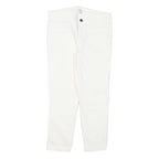 CALVIN KLEIN Womens Cotton Blend White Slim Slim Leg Trousers W30 L24