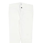 CALVIN KLEIN Womens Cotton Blend White Slim Slim Leg Trousers W30 L24