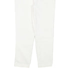 CALVIN KLEIN Womens Cotton Blend White Slim Slim Leg Trousers W30 L24