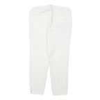 CALVIN KLEIN Womens Cotton Blend White Slim Slim Leg Trousers W30 L24