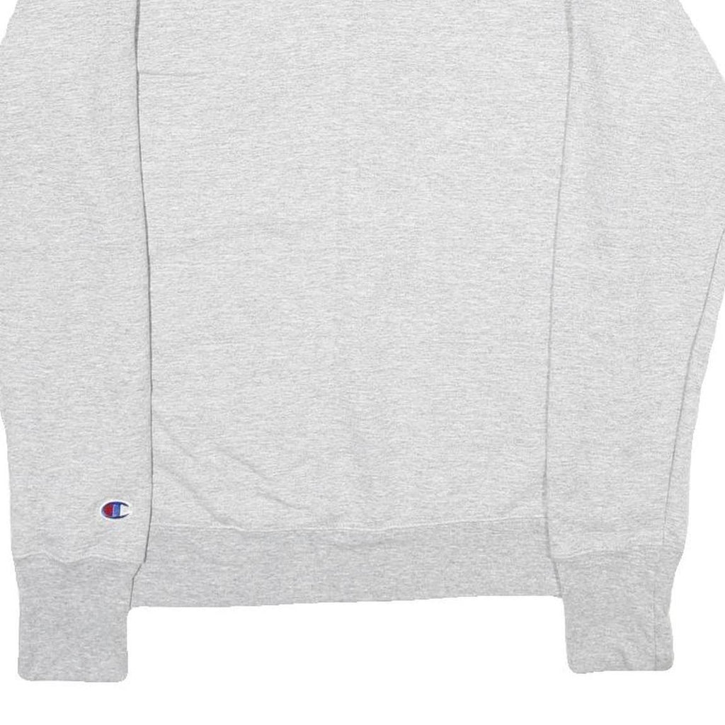 CHAMPION Mens Grey Crew Neck S Cotton Blend Logo Sweatshirt Casual