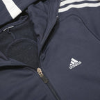 ADIDAS Mens Blue & Navy Track Jacket M Polyester Jersey Plain Zip Hoodie