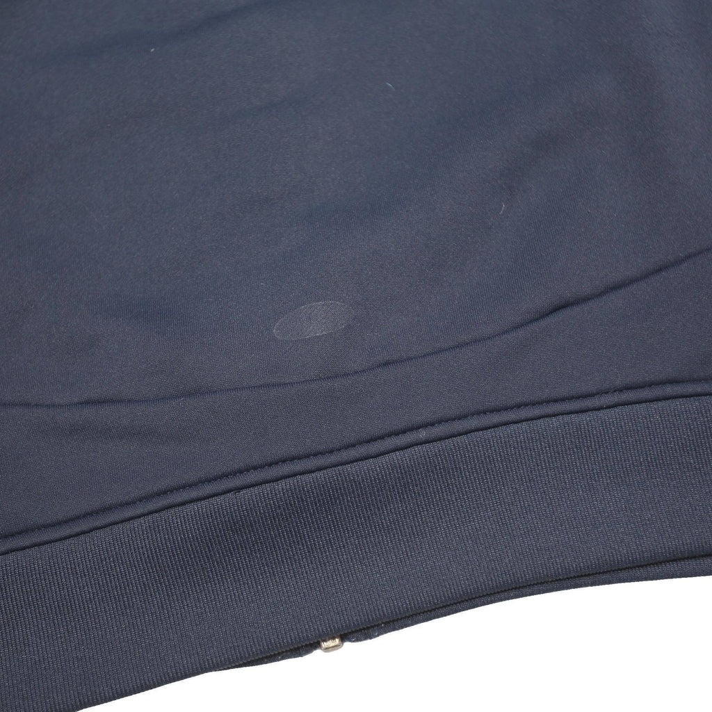 ADIDAS Mens Blue & Navy Track Jacket M Polyester Jersey Plain Zip Hoodie