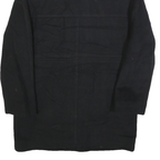 LAUREN RALPH LAUREN Mens Black Wool Button Jacket M Plain Classic Warm