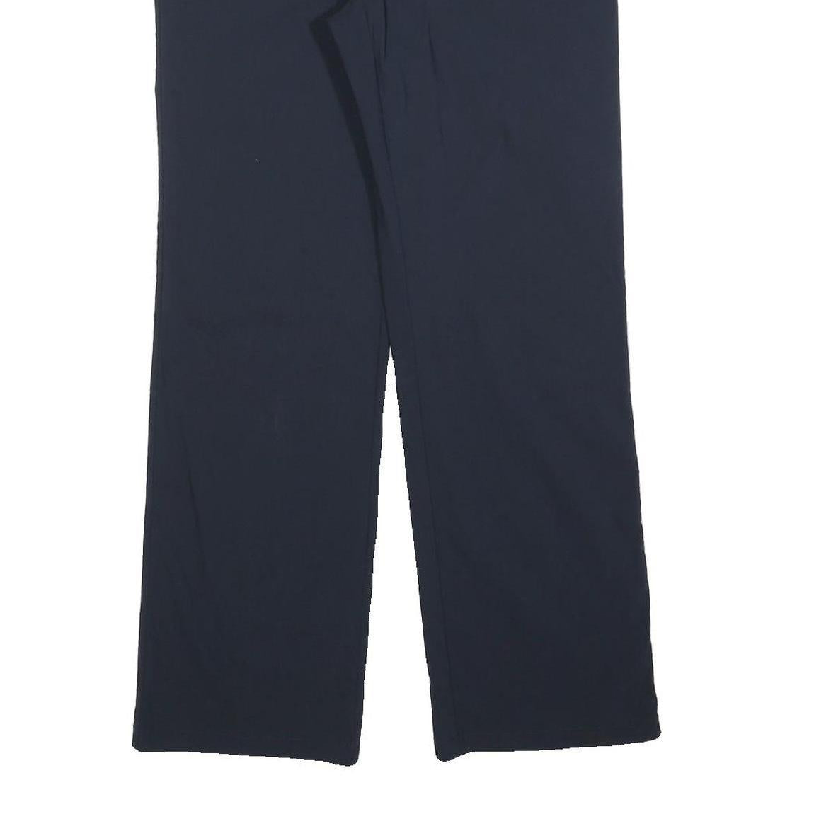 BIAGGINI Womens Cotton Blend Navy Regular Fit Straight Leg Trousers W30 L30