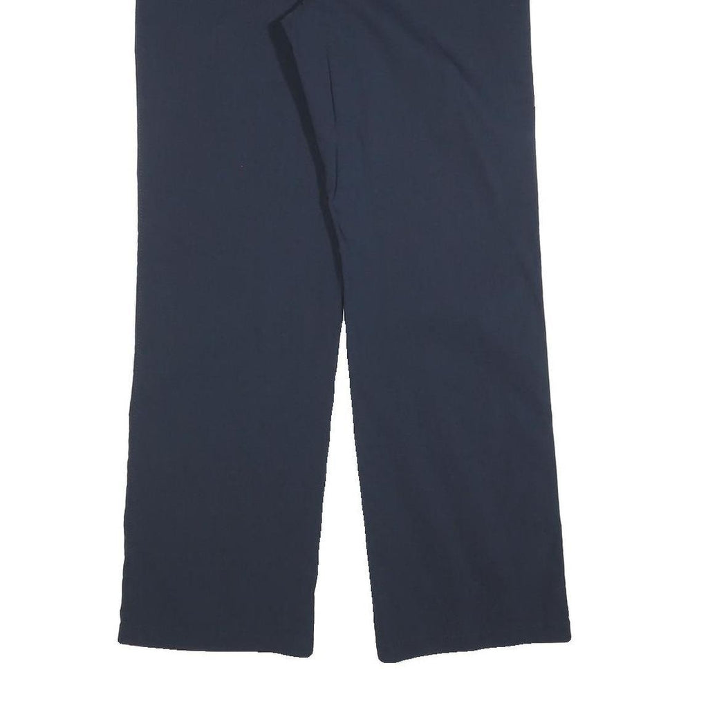 BIAGGINI Womens Cotton Blend Navy Regular Fit Straight Leg Trousers W30 L30