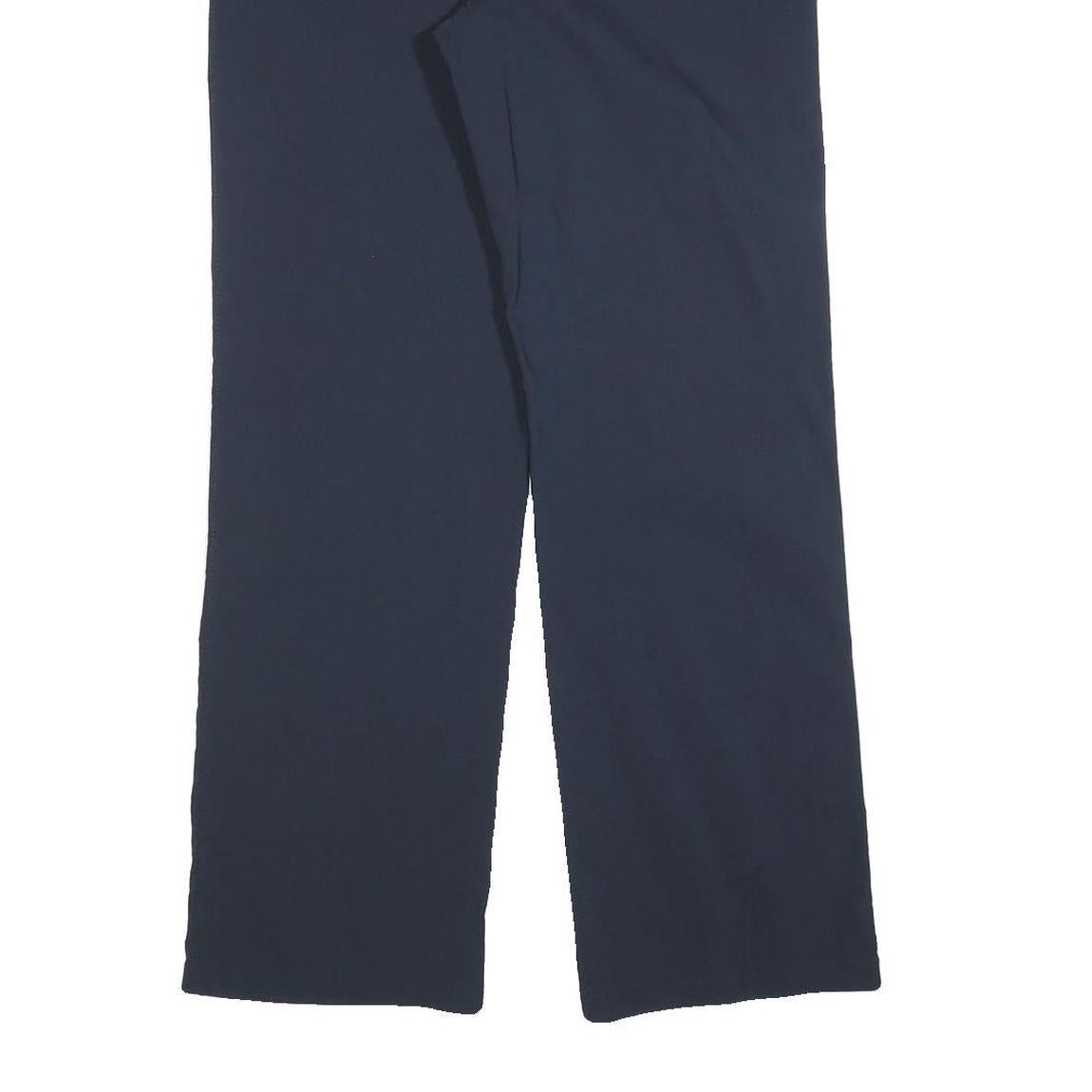 BIAGGINI Womens Cotton Blend Navy Regular Fit Straight Leg Trousers W30 L30