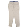 NAUTICA Mens Slim Beige Cotton Trousers W30 L32 Casual Zip Closure