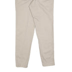 NAUTICA Mens Slim Beige Cotton Trousers W30 L32 Casual Zip Closure