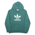 ADIDAS Mens Green Pullover Hoodie S Cotton Blend Casual Wear