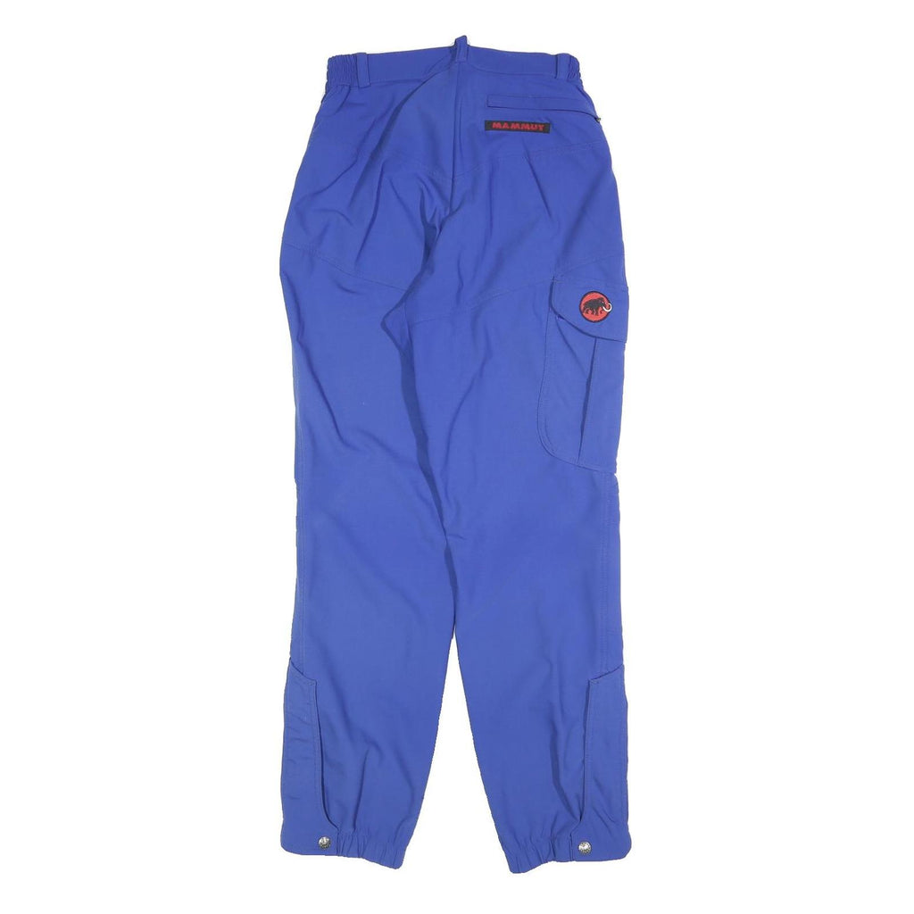 MAMMUT Womens Polyester Blend Blue Slim Slim Fit Trousers W26 L30 Outdoor Hiking