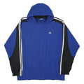 ADIDAS Mens Blue & Black Track Jacket L Woven Hooded Zip Polyester Blend