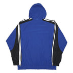ADIDAS Mens Blue & Black Track Jacket L Woven Hooded Zip Polyester Blend