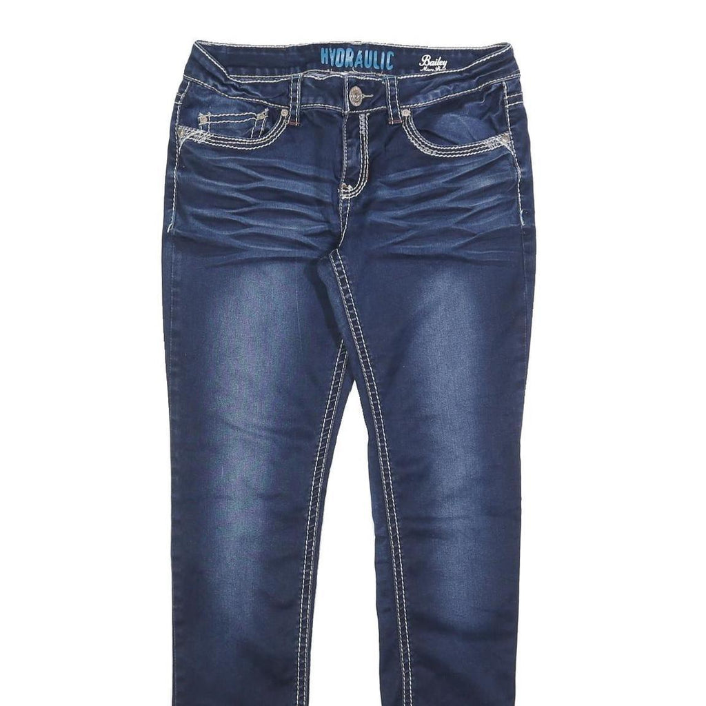 HYDRAULIC Womens Jeans Blue Slim Bootcut Denim Medium W30 L32 Stylish Contrast