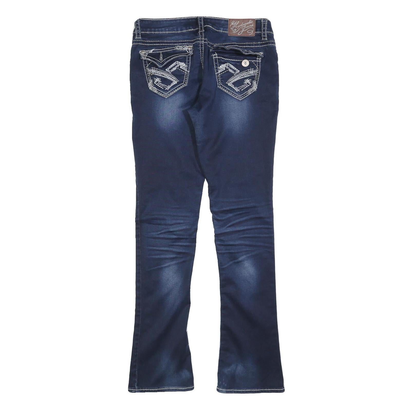 HYDRAULIC Womens Jeans Blue Slim Bootcut Denim Medium W30 L32 Stylish Contrast